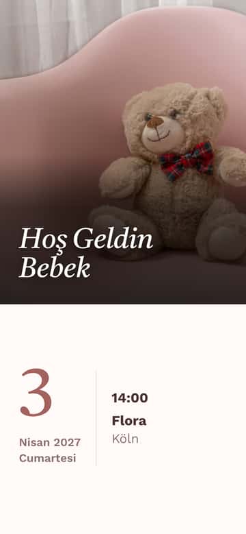 Baby shower davetiyeleri – Ninni