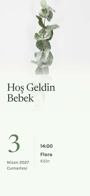 Baby shower davetiyeleri – Adaçayı