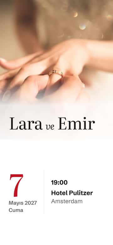 Nişan davetiyeleri – Kırmızı Kurdele
