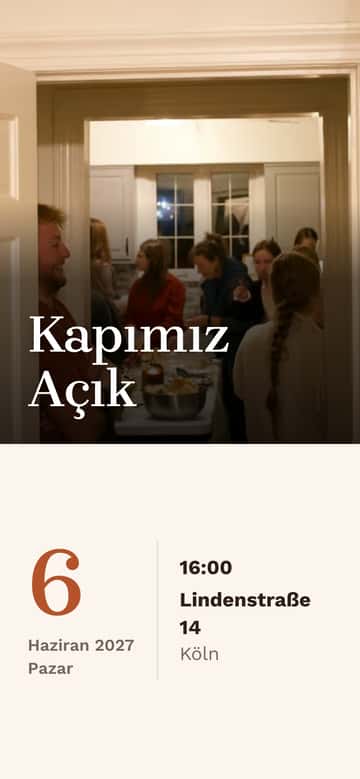 Eve taşınma davetiyeleri – Kapımız Açık