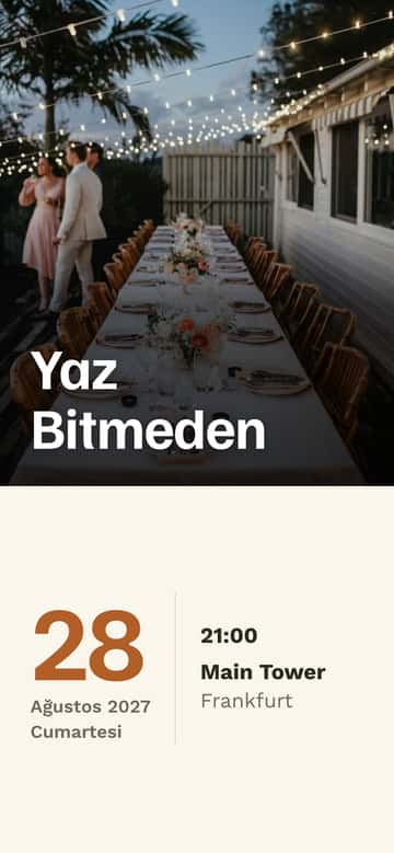 Parti davetiyeleri – Bahçe